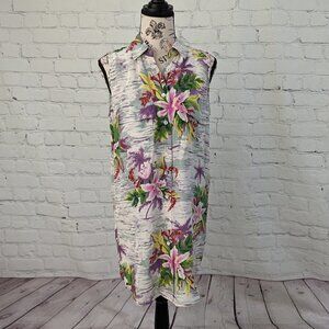 Equipment Hawaaian Silk Shirt Dress XS